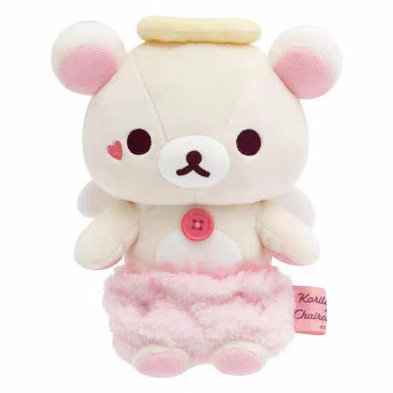 Rilakkuma Χαριτωμένο Αγγελάκι Διάβολος Βελούδινο Μπρελόκ Βαμβακερός Αρκούδος Αρκουδάκι Σακιδίου Κρεμαστό Kawaii Χαλαρός Kuma Γεμιστά Αξεσουάρ Για Δώρο Γενεθλίων