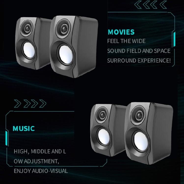 PC Computer Speaker Desktop Speaker USB Powered Sound Box for Desktop Laptops