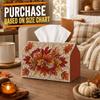 1pc Vintage Botanical Autumn Tissue Box - Oak Leaf Acorn Napkin Storage Box, Suitable for Rolls/facial Tissues/single Sheets, Multi-functional Storage