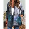 Women S Vintage Ethnic Print Plus Size Open Front Jacket