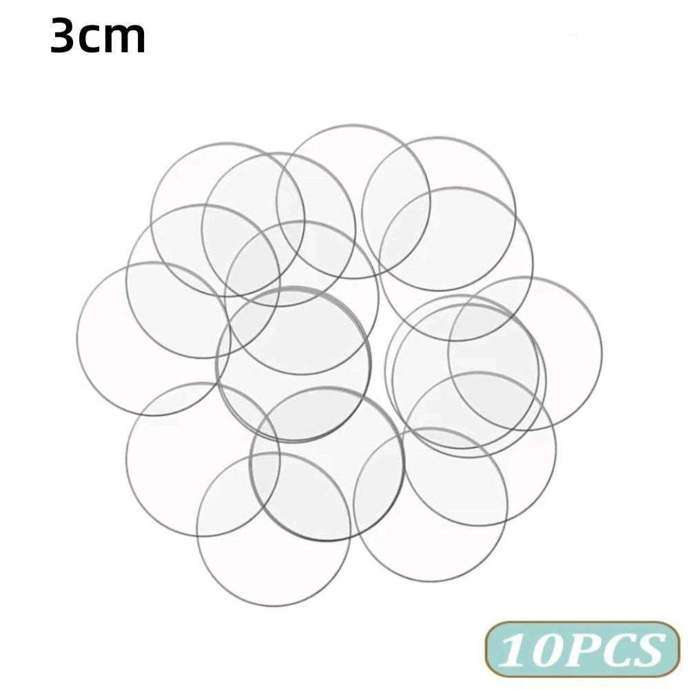 10Pcs Transparent Acrylic Round Disc 2MM Transparent Disc New Round Acrylic Disc Paintings 2mm-3cm-10Pcs
