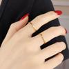 Minimalism Fashion Gold Color Zircon Plain Circle Finger Rings for Men Women Daily Wear Stainless Steel Jewelry Accessories Gift