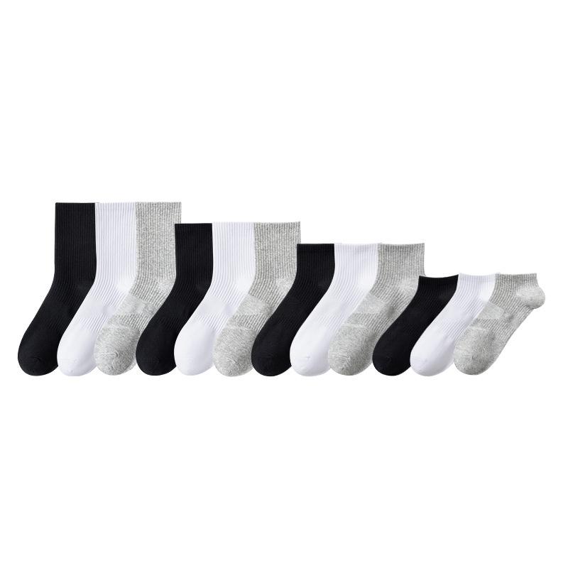 5 Pairs of Men's Spring and Autumn Pure Cotton Sports Deodorizing Running Socks