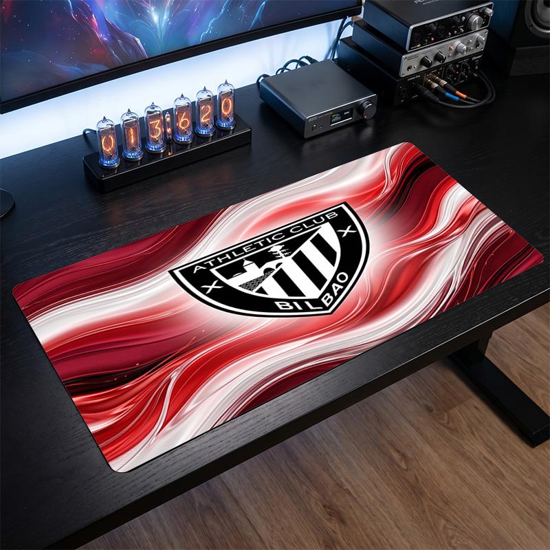 Athletic Bilbao Football Print Large Mouse Pad, Anti-Slip Extended Gaming Desk Mat for Office Home
