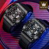 OLEVS Luxury Men Watch for Men Large Dial Rubber Strap Waterproof Luminous Fashion Mens Watches