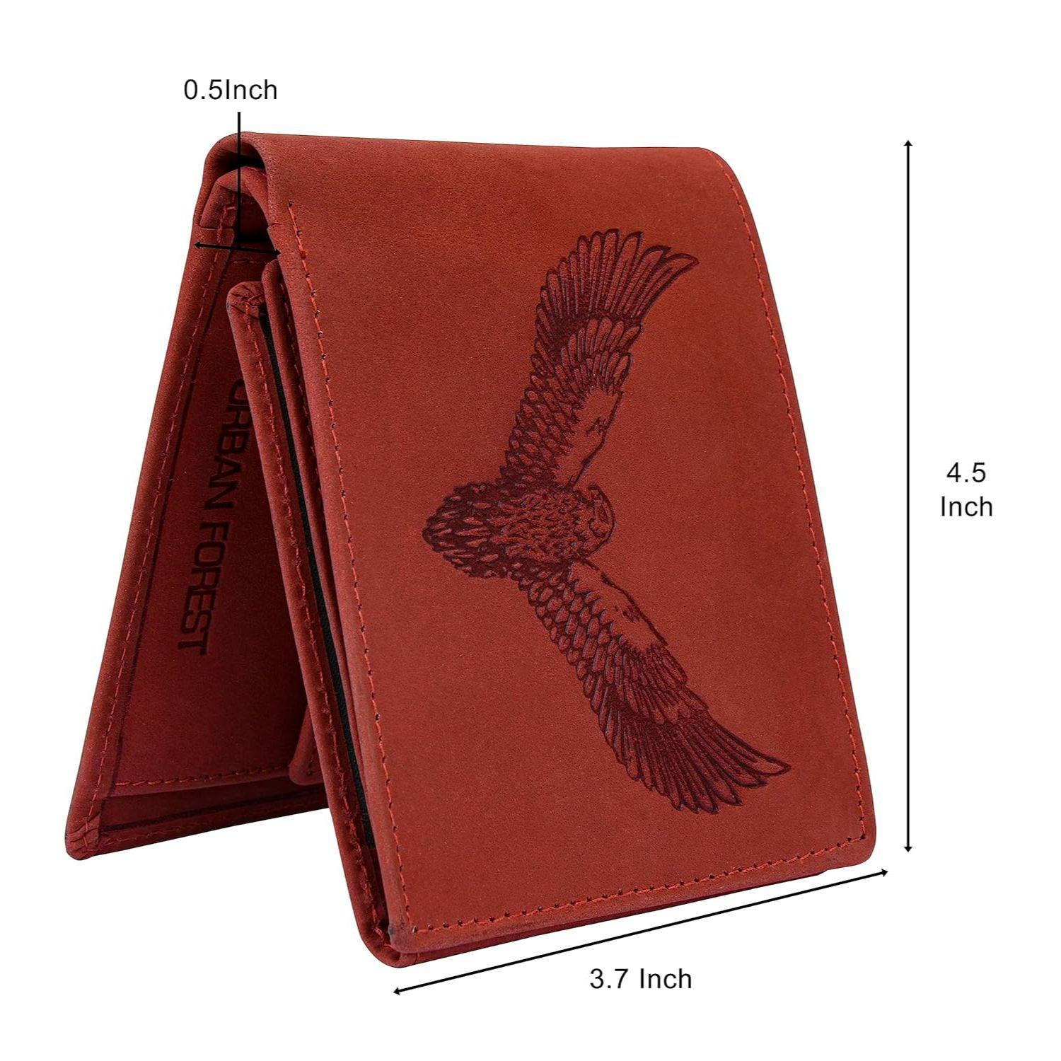 Мужской кожаный кошелек Zeus Vintage красного цвета — фото 7