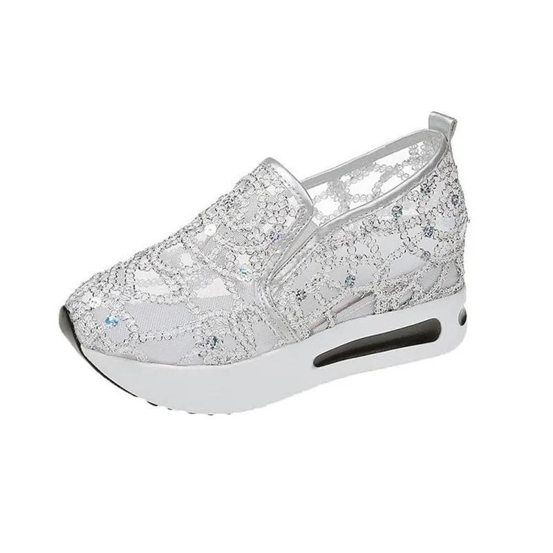 

Женские летние мокасины на роскошной платформе, вулканизированные теннисные кроссовки для женщин, тенденции 2024 года, удобная модная обувь для активного отдыха 42 серый