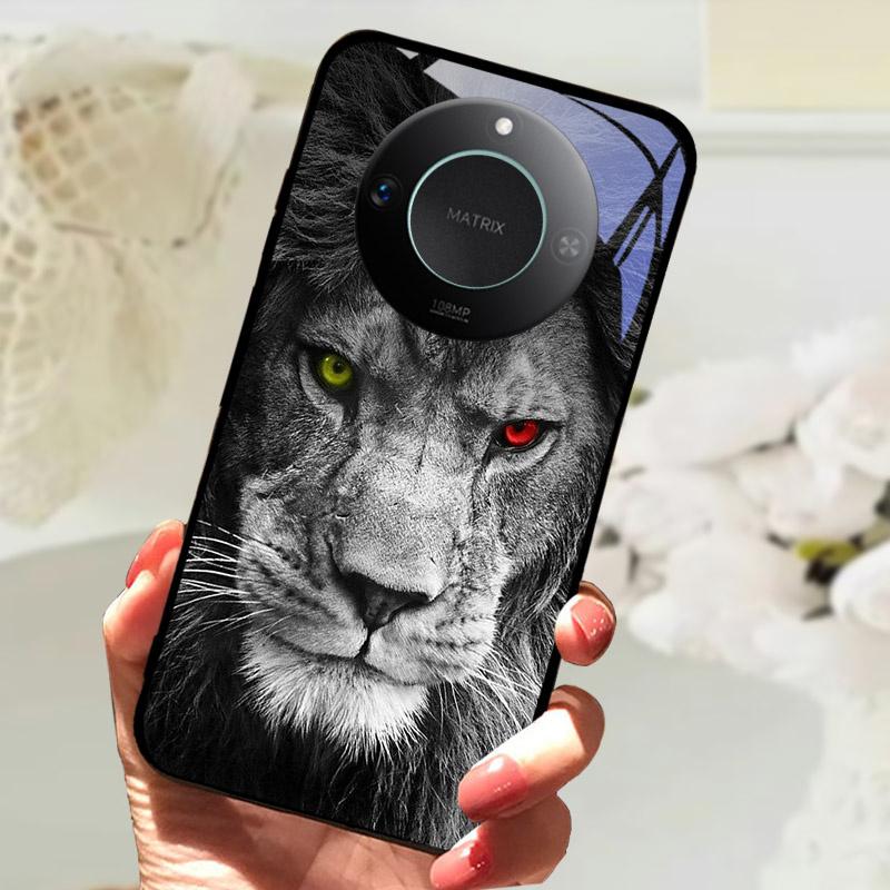 For Honor X9C Smart Case Cover Fashion Luxury Cool Animals Painted Fundas For Honor X9C Smart Tempered Glass Phone Back Shell