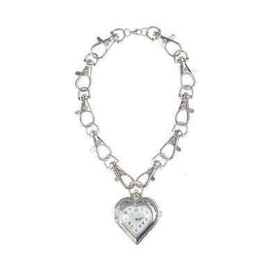 Musical Theme Vintage Pendant Necklace Heart Shaped Alloy Pendant Charm Clavicle Chain for Hip Hop Performances