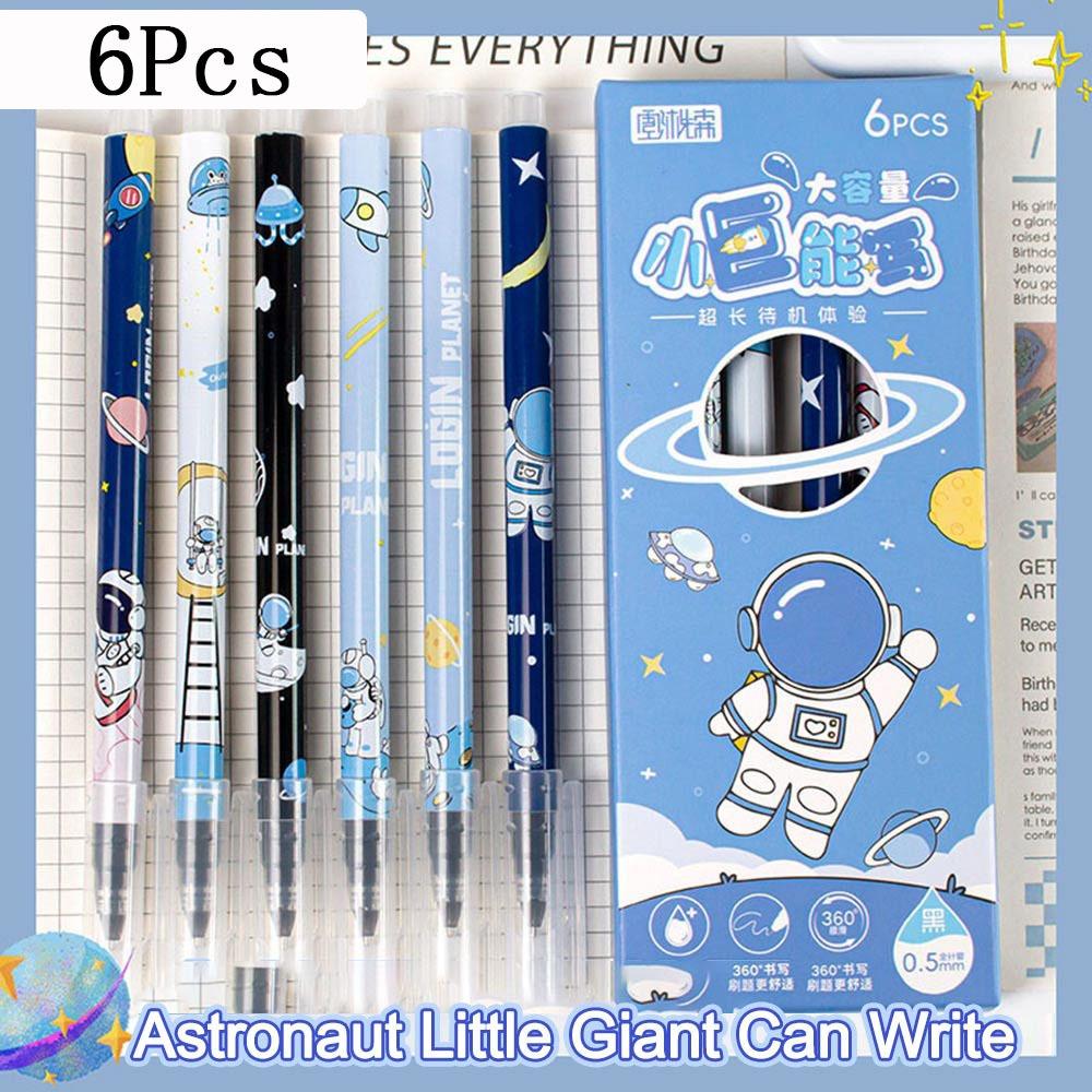 6Pcs 0.5mm Capybara Gel Pens Quick-drying Neutral Pen Cute Black Ink Pens  Writing Stationery