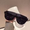 Retro Half Round Glasses - Fashionable Outdoor Half Frame Oversized Sunglasses Lightweight and Portable Sunglasses