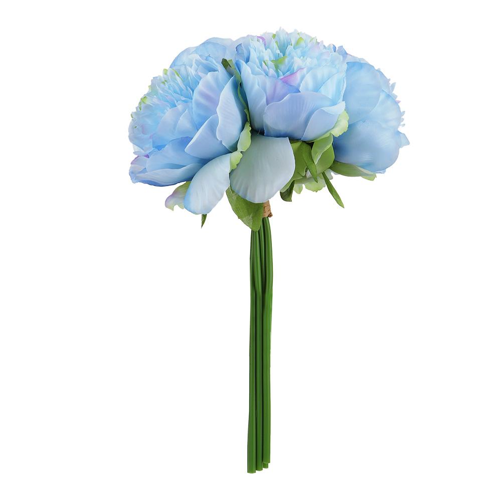 Artificial Flower Peony Fake Peony Artificial Peony Silk Peony Wedding Bouquet;White: