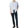 Tommy Hilfiger Univerzální proužkovaná košile s krátkým rukávem Pánské košile Modrá MW39191-0A5