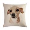 Cute Puppy Head Series Linen Pillow Case Seat Sofa Bedroom Cushion Cover Home Decoration Pillowcase 45*45Cm
