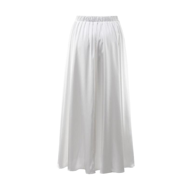 

Tooxika женская модная и элегантная универсальная длинная атласная юбка с высокой талией S белый