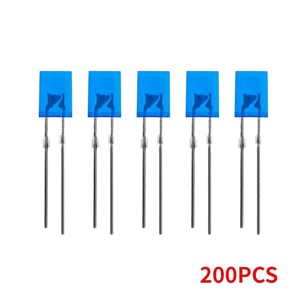 100/200pcs LED Light-emitting Diode 2*5*7mm Square LED Diode Red Yellow Green Blue White Diodes for DIY Electronic