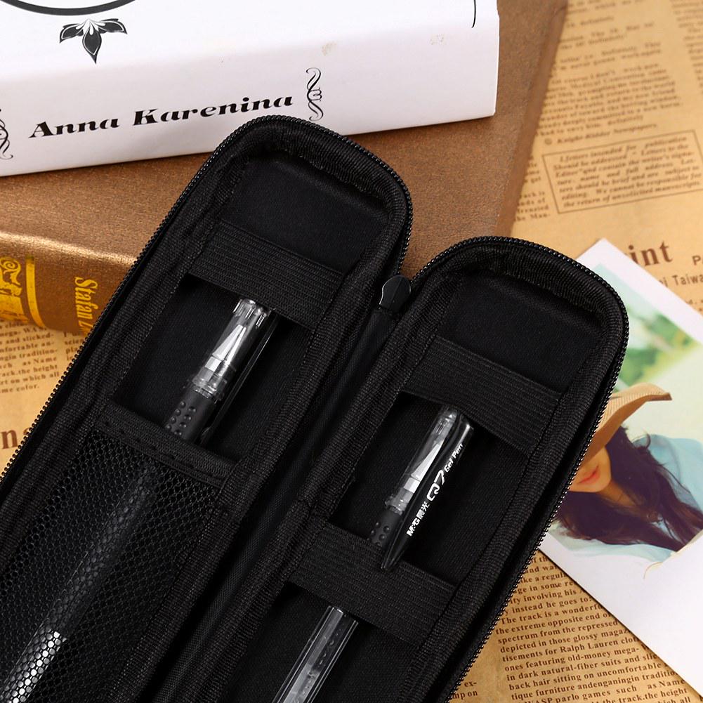 1pc Black Portable EVA Shell Pen Pencil Case Pouch Stationery Holder Electronic Cigarette Bag