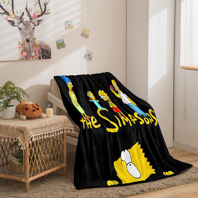 Cartoon Simpson Series Double-Sided Flannel 3D Digital Printing Blanket Blanket