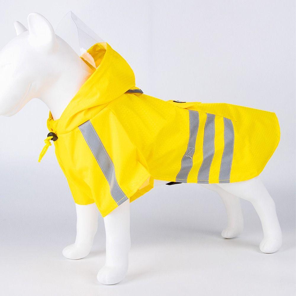 Adjustable Pet Rain Jacket Waterproof Windproof Dog Rain Poncho Pet Hooded Raincoat  Summer