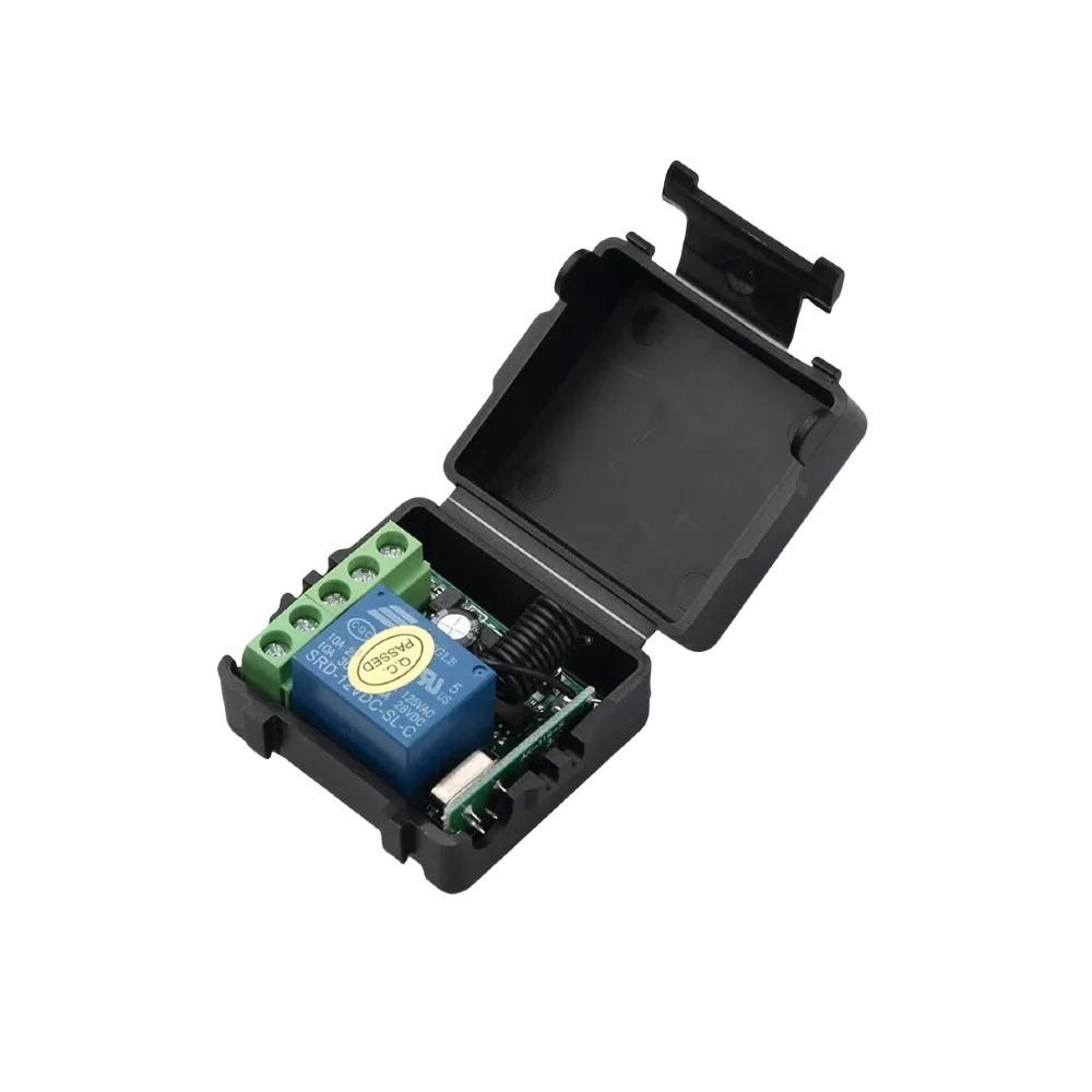 433Mhz Universal RF Remote Switch DC12V 1CH 10A Relay Receiver EV1527 Code Transmitter For Electromagnetic Door Lock LED DIY