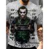 Nuove T-shirt Estive con Stampa Joker DC Comics Classiche Vintage Joker T-shirt 3D Casual Girocollo Manica Corta Uomo Abbigliamento