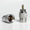 UHF Male Plug &  N-Type Male Plug - Crimp Connector for RG58/RG59/RG6U Coaxial Cable - Gold Plated Brass RF Connector UHF MALE