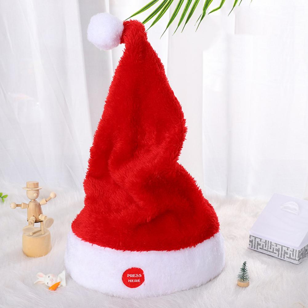 Singing and Dancing Christmas Santa Hat Adults Kids Swinging Christmas Hat Battery-operated Singing Santa Hat for Xmas New Year