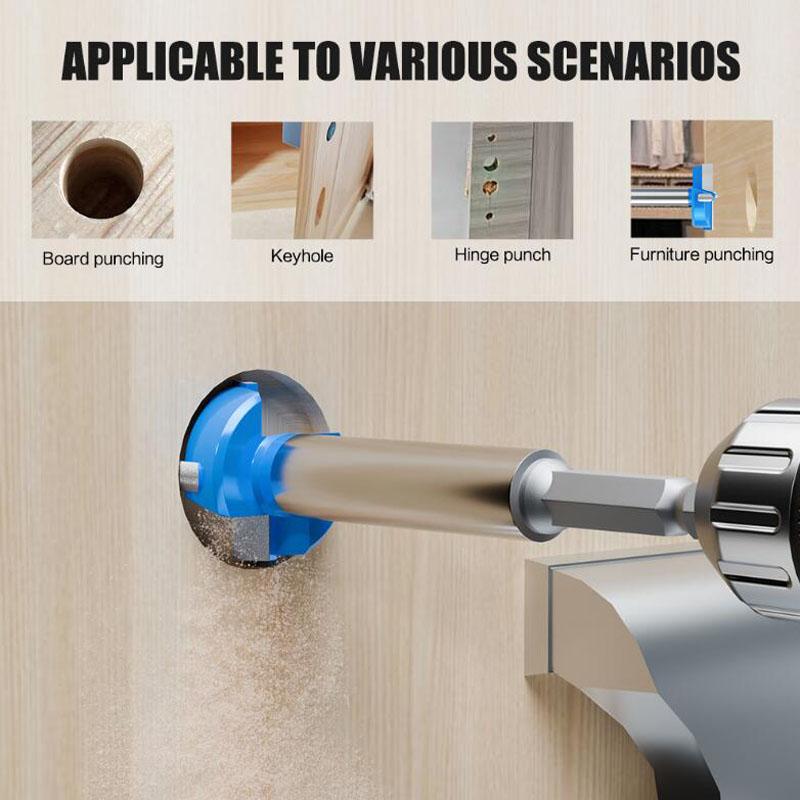 1/4inch Shank 15-35mm Carbide Hinge Boring Bit Woodworking Tools Desktop Hinge Door Lock Router Bit Hole Opener