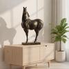 Horse Figurine with Base Tabletop Distressed for Office, Entryway