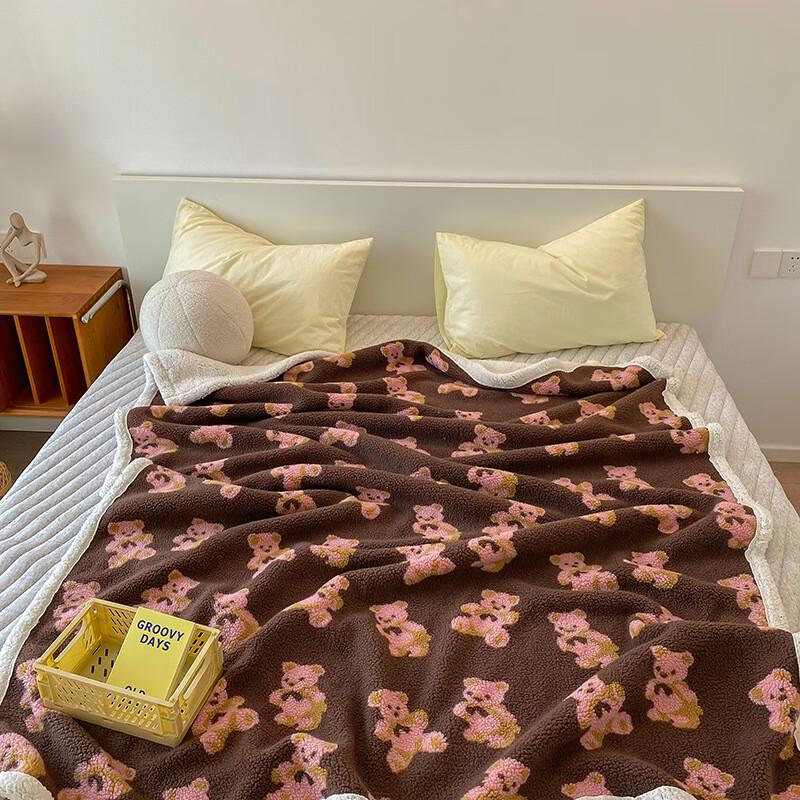 OEING Lamb Velvet Thick Sofa Blanket