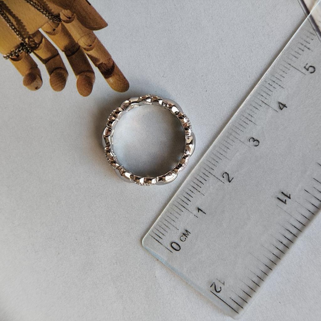 Silver Ring with Cubic Zirconia, Product Weight 3.28 G (2192855)