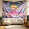 Custom Name Personalized Princess Peach Toadstool Print Tapestry, Wall Art Decor, Bedroom, Dorm, Apartment, LivingRoom, Party Backdrop, Gift for Birth