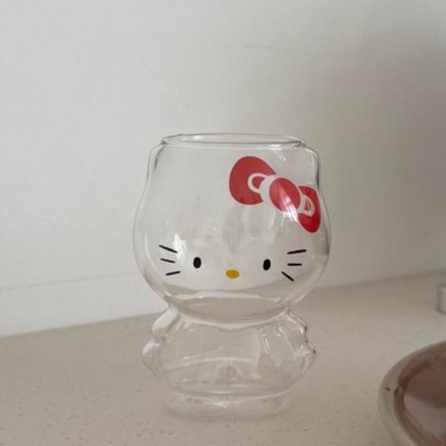 [Hello Kitty] Retro Glass Cup 3P Set / Lilfant Hello Kitty Curly Dishwasher-Safe Stainless Steel Cup