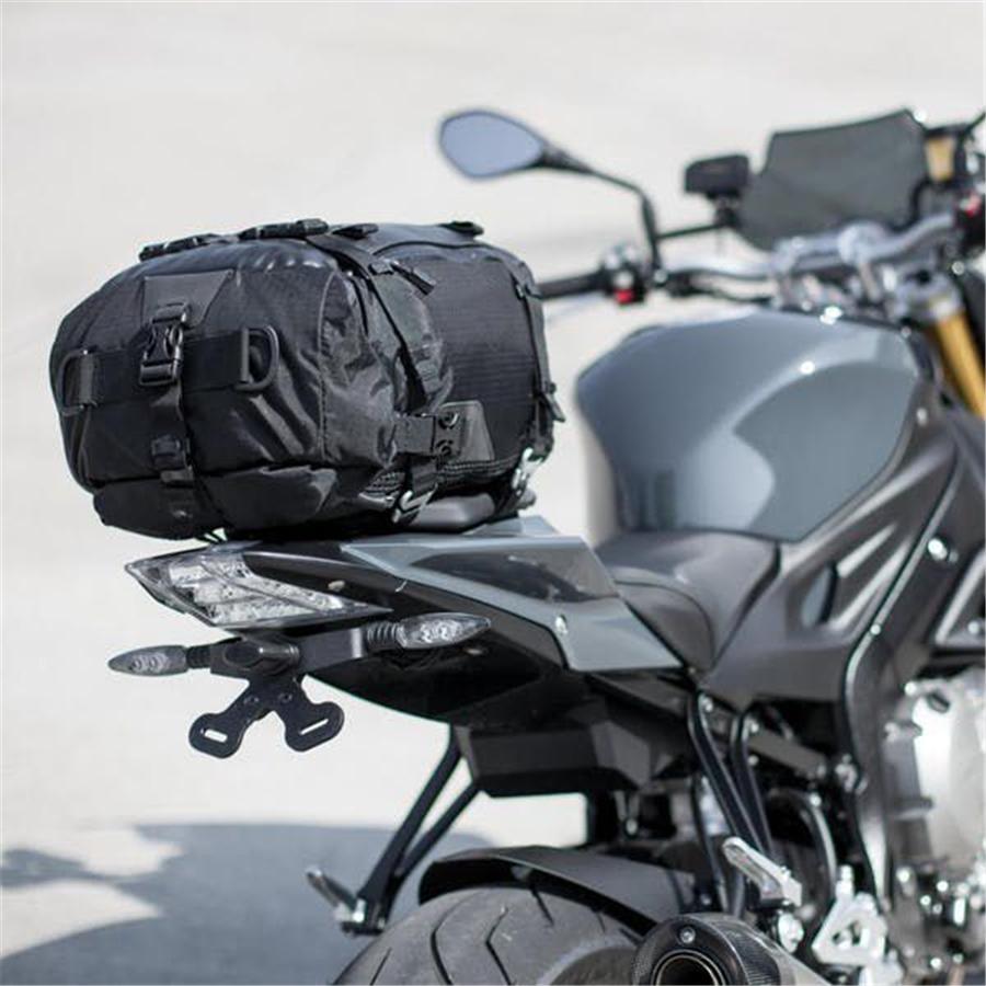 20L Waterproof Motorcycle Bike Rear Seat Tail Bag Luggage Storage Backpack Black