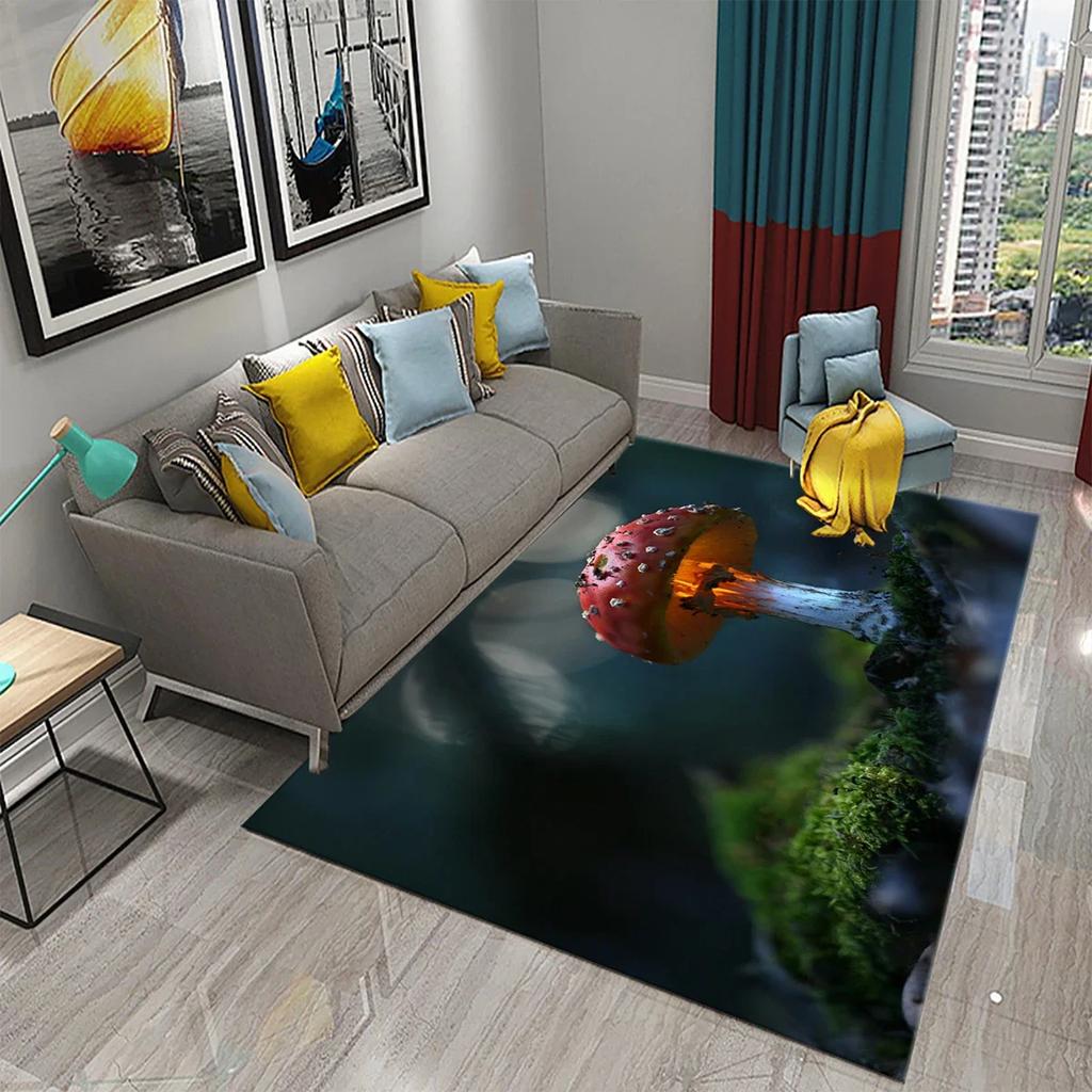 3D Natur-Thema Teppich Eingangstür Fußmatte Wald Insekt Pflanze Rutschfeste Fußmatte Wohnzimmer Schlafzimmer Badezimmer Heimdekoration