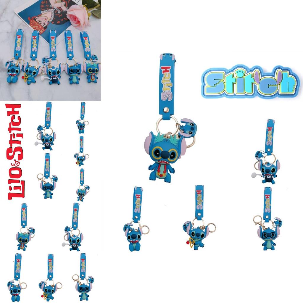 Cute Lilo Stitch Cupid Figure Toy Keychain Perfect Xmas Gift
