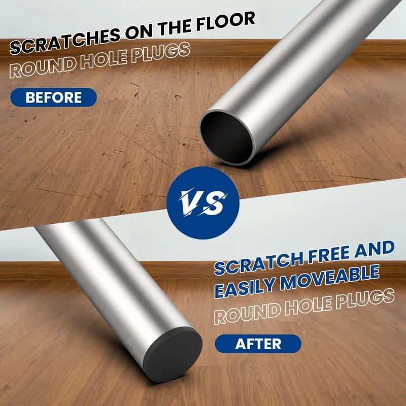 12pcs 60mm Round Plastic Plugs with Glide Insert Design Durable Mounting for Chair Leg Tubes Furniture No Drill Required