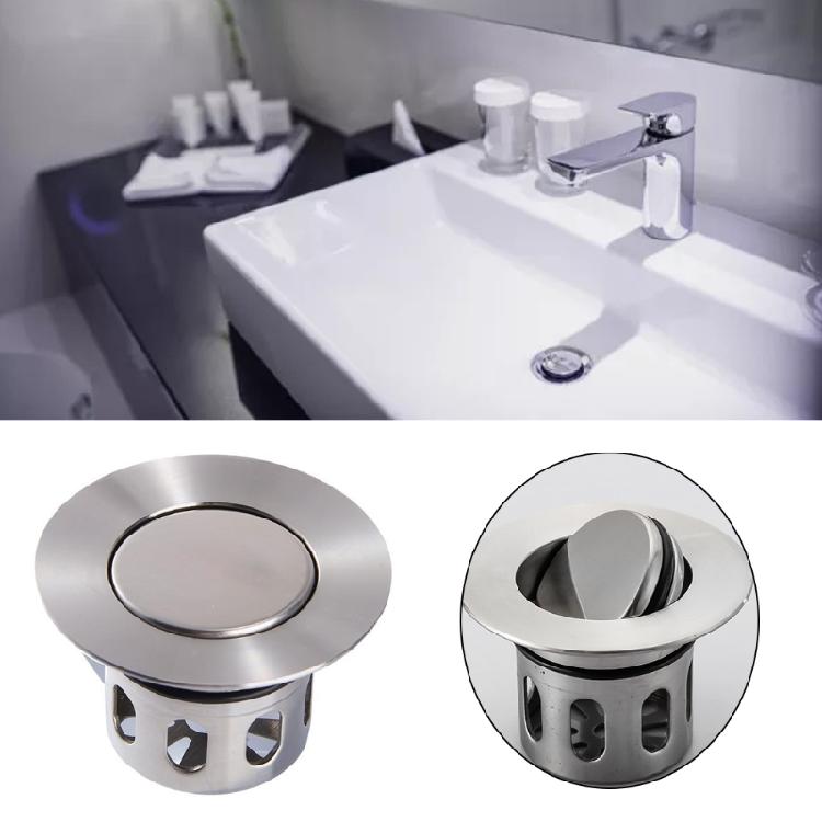 Universal Wash Basin Bounce Drain Filter Anti Clogging Flip Top Drainer Filter