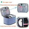 Double Layer Nail Polish Organizer Bag Large Capacity 30 Grids Essential Oil Storage Bag Handheld Makeup Bag Nail Care Tool