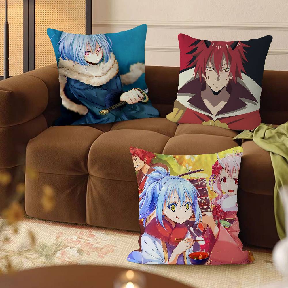 That Time I Got Reincarnated As A Slime Pillowcase Toon Gift Cushion Cover Bedroom Home Sofa Chair Seat Decor Pillow Case