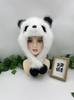 Parent-child autumn and winter cute plush panda hat, thickened warm big head circumference imitation fox hair cover ear hat