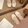 White Retro Ballet Style Light Mouth Flat-soled Single Shoes Women's 2025 New Spring and Autumn Versatile French Soft-soled Mary Jane Shoes