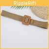 Weave Rope Waist Square Buckle Women Belt Dress Long Shirt Decorative Belts