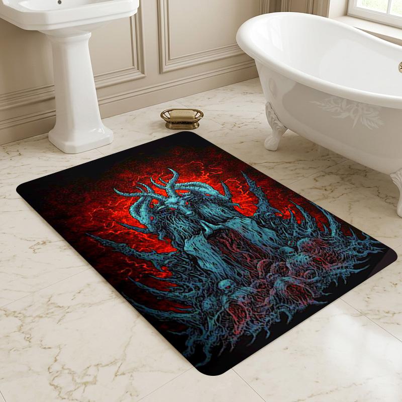 Devil Worship Living Room Nonslip Area Rug Soft Carpet For Bedroom Game Playroom Sofa Office Home Decor Doormat Christmas Gift C930155