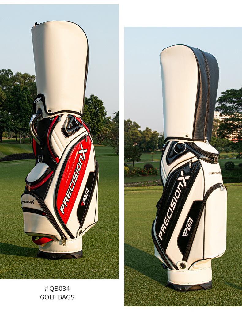 PGM Men's Waterproof PU Golf Bag, Large Capacity Club Bag