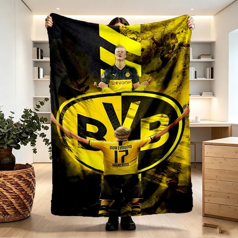 Borussia Dortmund Print Blanket - Soft & Comfortable, for Bedroom, Travel, Sofa, Home Decoration - Birthday Christmas Gift for Friend