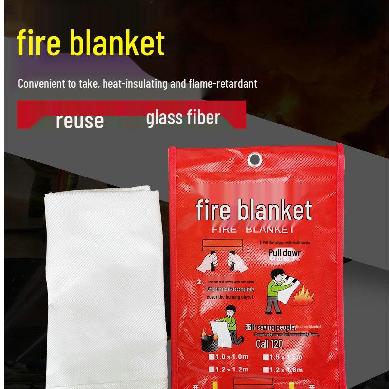 Fireproof Self-Rescue Blanket for Kitchen, Home, Car, and Shop Emergencies