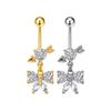 Gaibei Trendy Star Bow Navel Ring for Girls