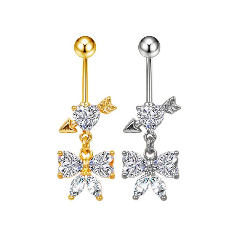 Gaibei Trendy Star Bow Navel Ring for Girls