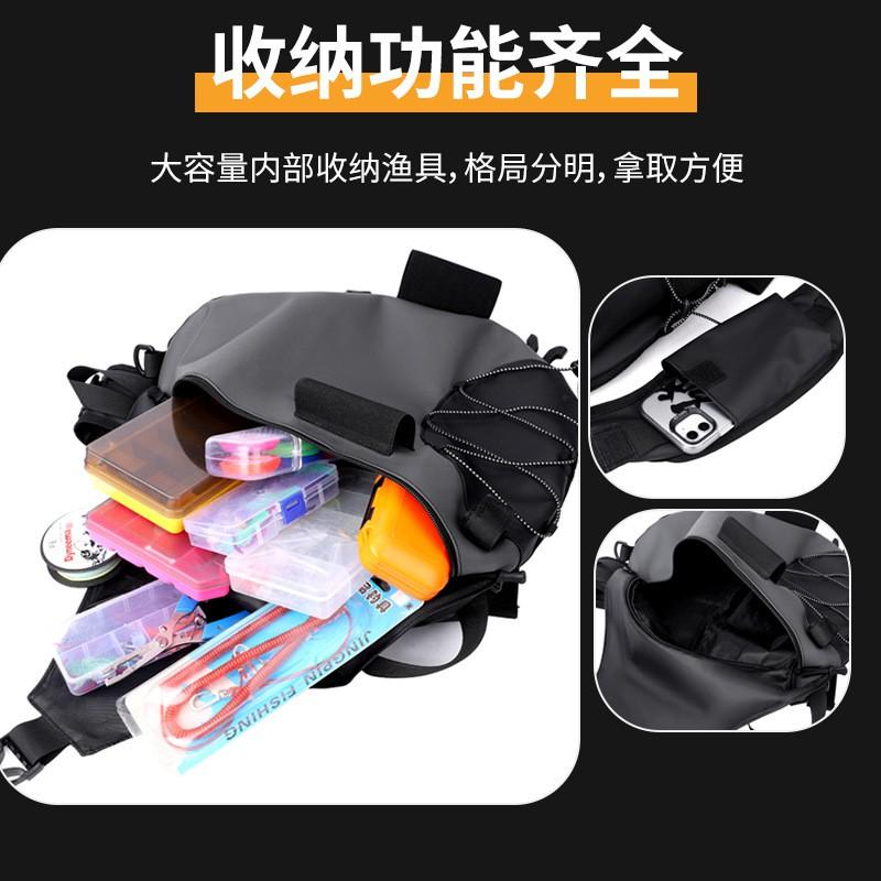 Waterproof Outdoor Fishing Backpack Lure Large Capacity Tackle Bag With Rod Storage Nylon Material